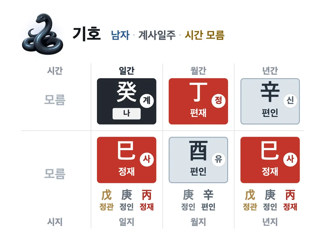 기호 사주 원국 — 계사일주